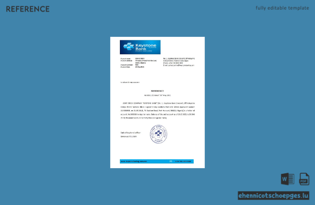 Beispiel für eine Referenz der Keystone Bank in Nigeria